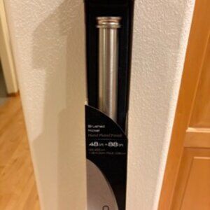 Cambria Premeir Adj Drapery rod 1 1/8" diameter 48-88" adj  Brushed Nickel NIB